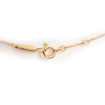 Tiffany 18K Yellow Gold Rock Crystal Quartz Elsa Peretti Open Heart Necklace 4 of 5