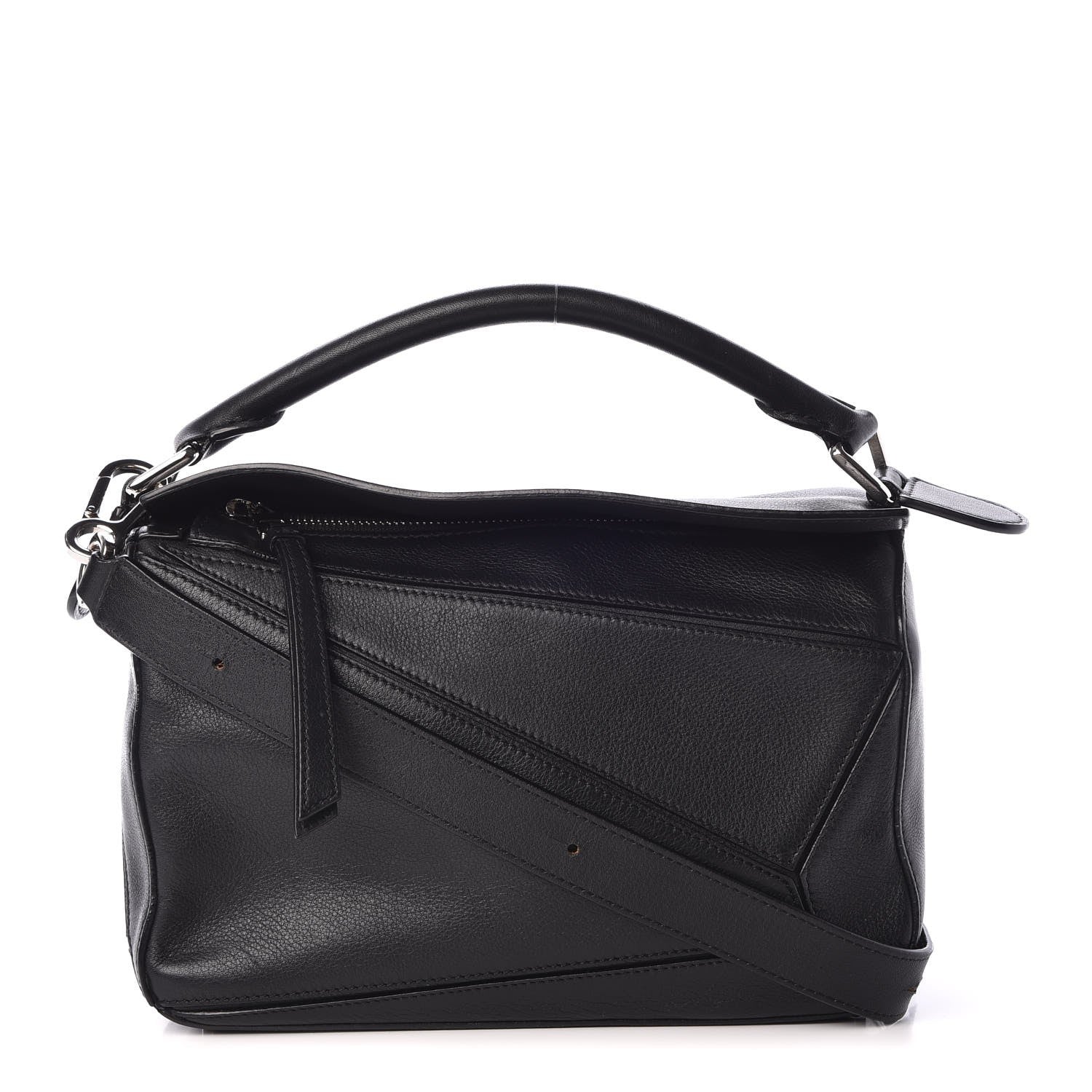 Loewe Calfskin Small Puzzle Bag Black 1 of 7
