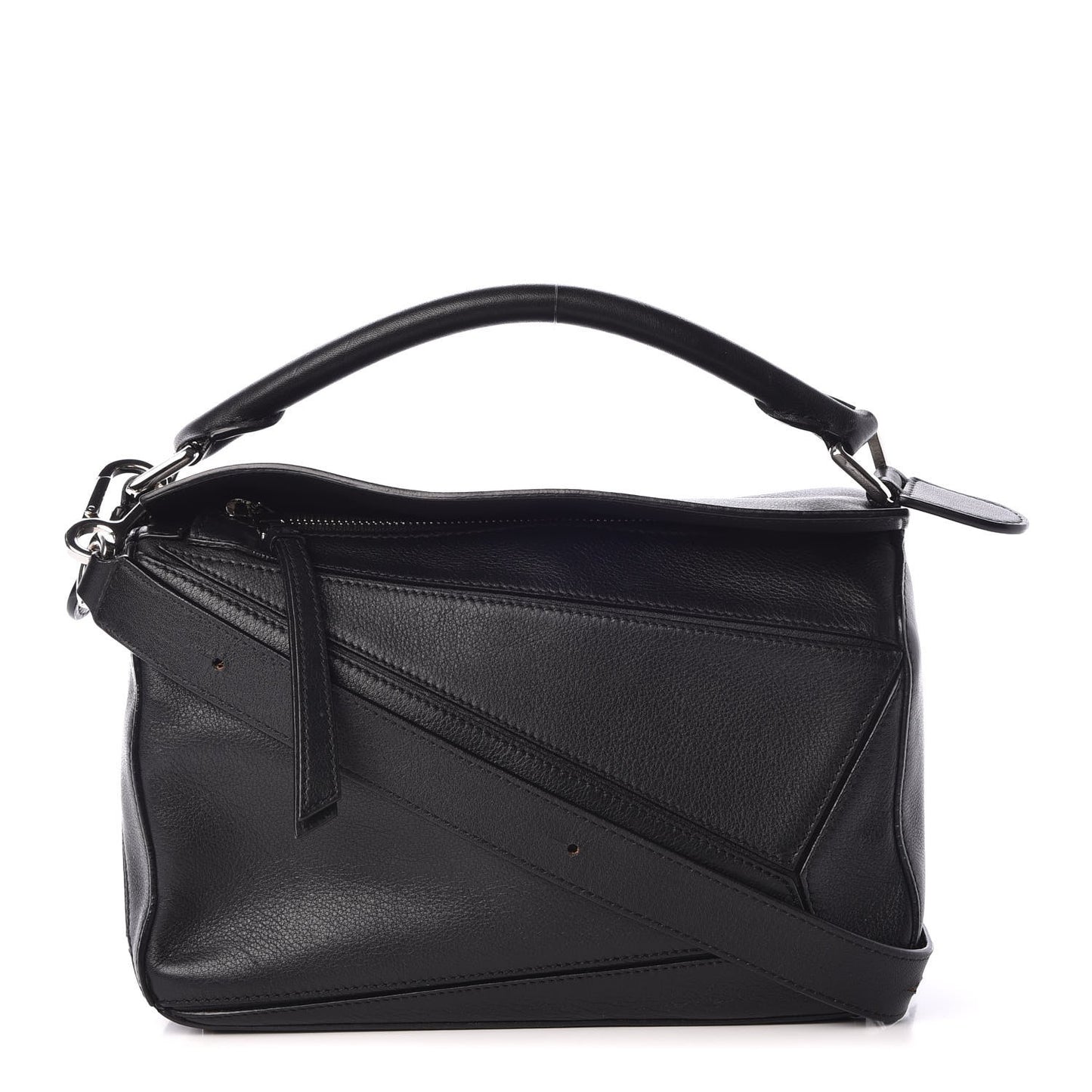 Calfskin Small Puzzle Bag Black