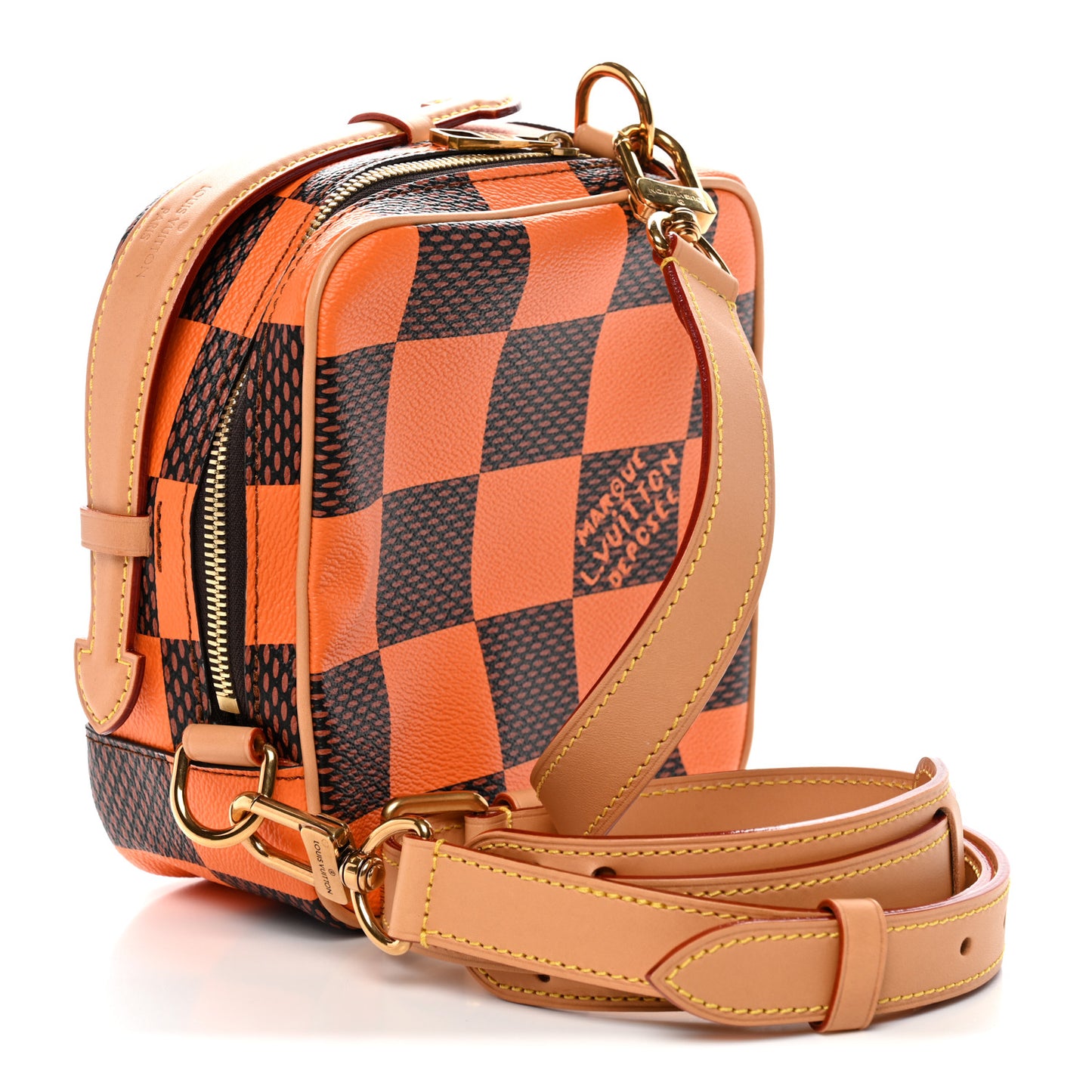Damier Pop Chess Messenger Orange
