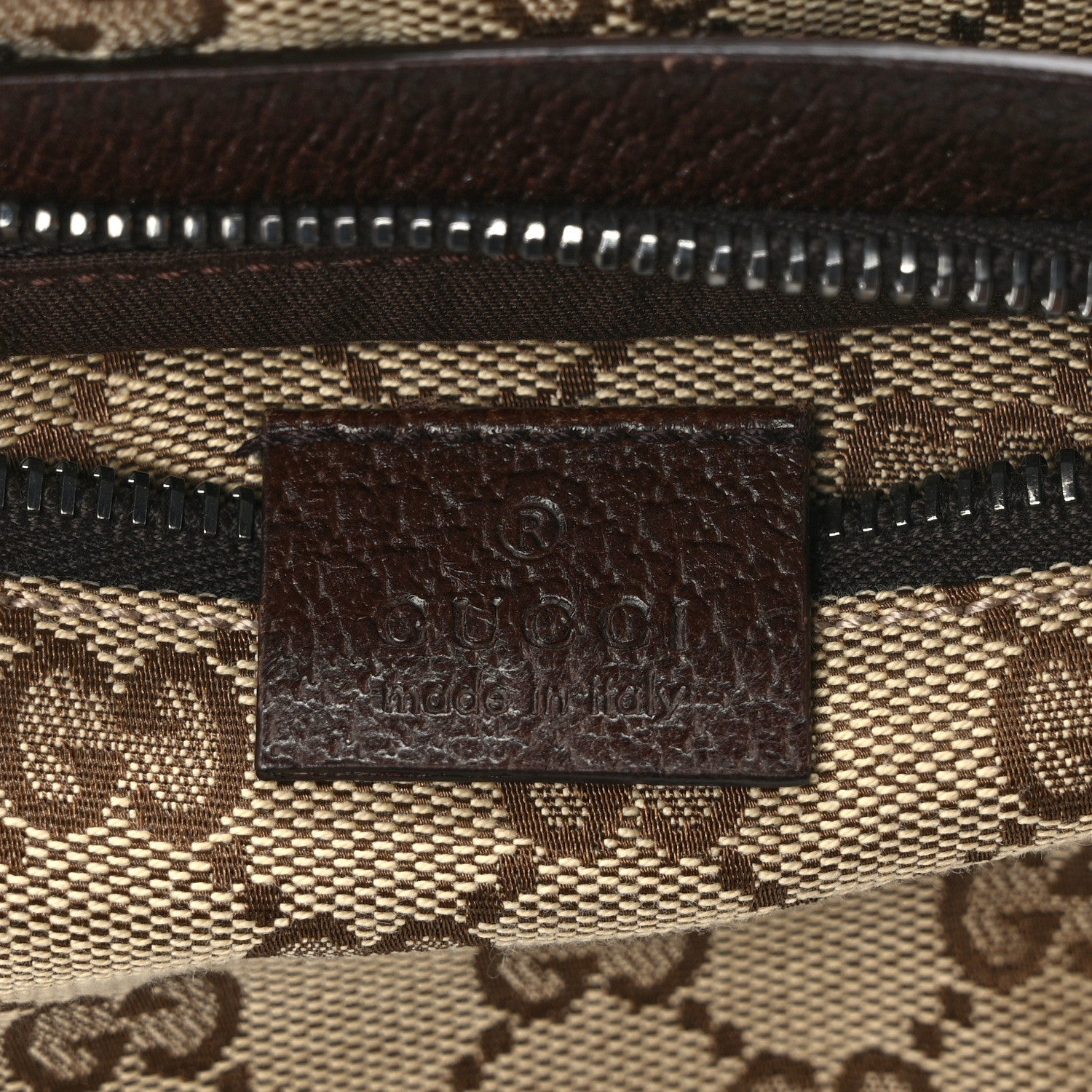 Gucci GG Monogram Double Pocket Belt Bag Dark Brown 6 of 9