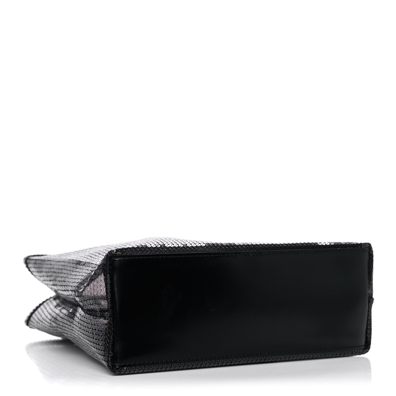 Prada Sequin Mesh Small Tote Bag Black 4 of 14