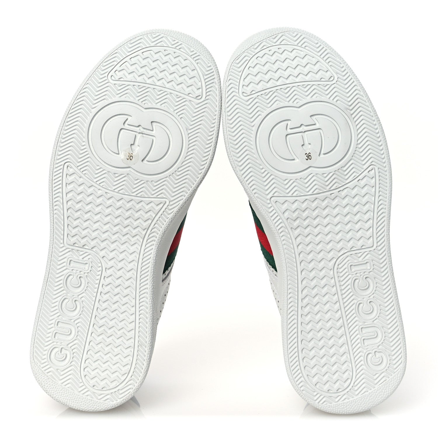 Gucci Calfskin Web Perforated Womens Platform 55mm Sneakers 36 White Bright Splash 7 of 10