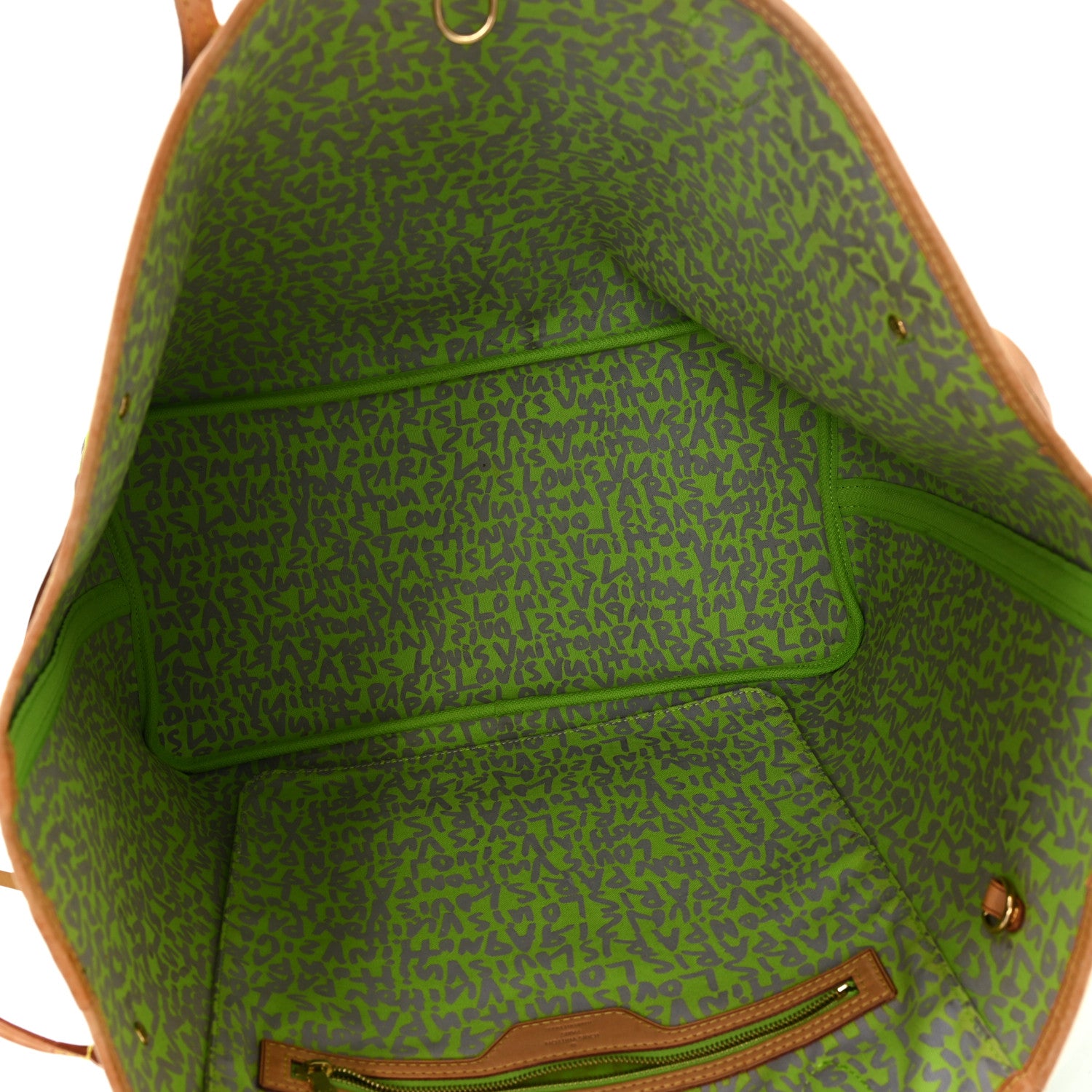 Louis Vuitton Monogram Graffiti Neverfull GM Green 5 of 13