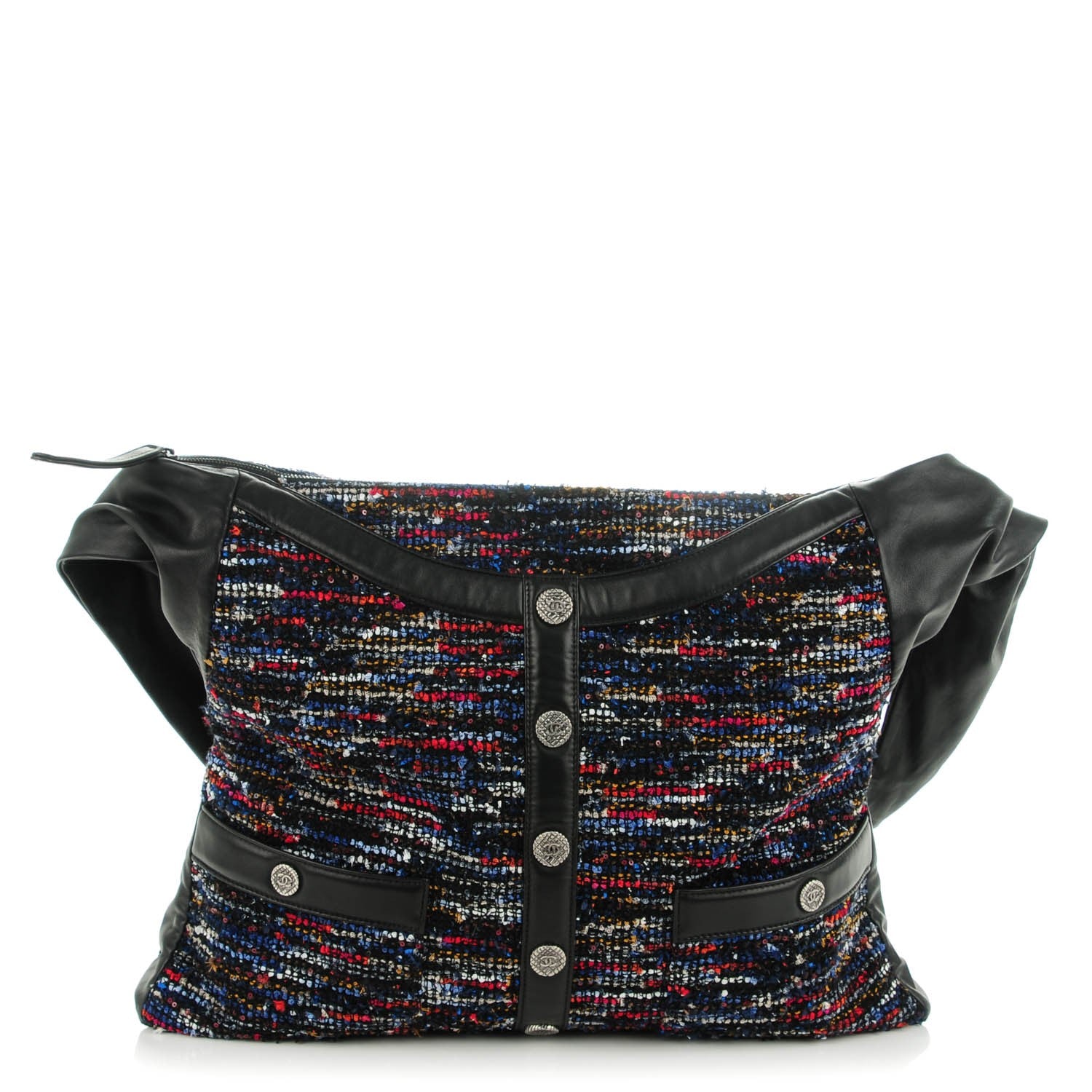 Chanel Tweed Lambskin Large Girl Bag Multicolor Black 1 of 7