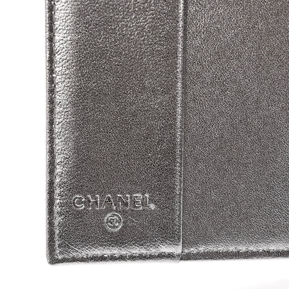 Chanel Metallic Lambskin Quilted Passport Holder Silver 6 of 8