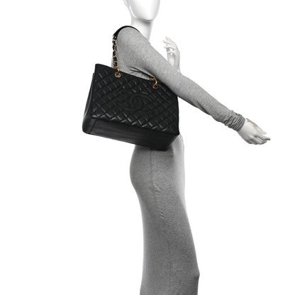 Chanel Caviar Quilted Grand Shopping Tote GST Black 2 of 11