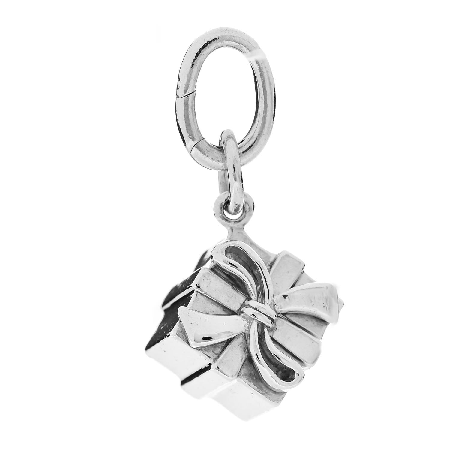 Tiffany Sterling Silver Box Charm Pendant 1 of 6