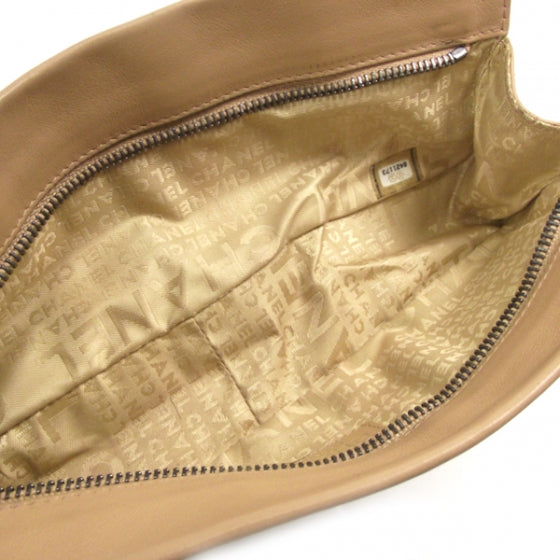 Chanel Leather Quilted Convertible Clutch Beige 7 of 10