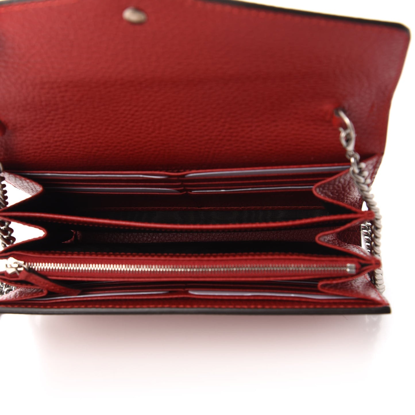 Calfskin Mini Dionysus Chain Wallet Hibiscus Red