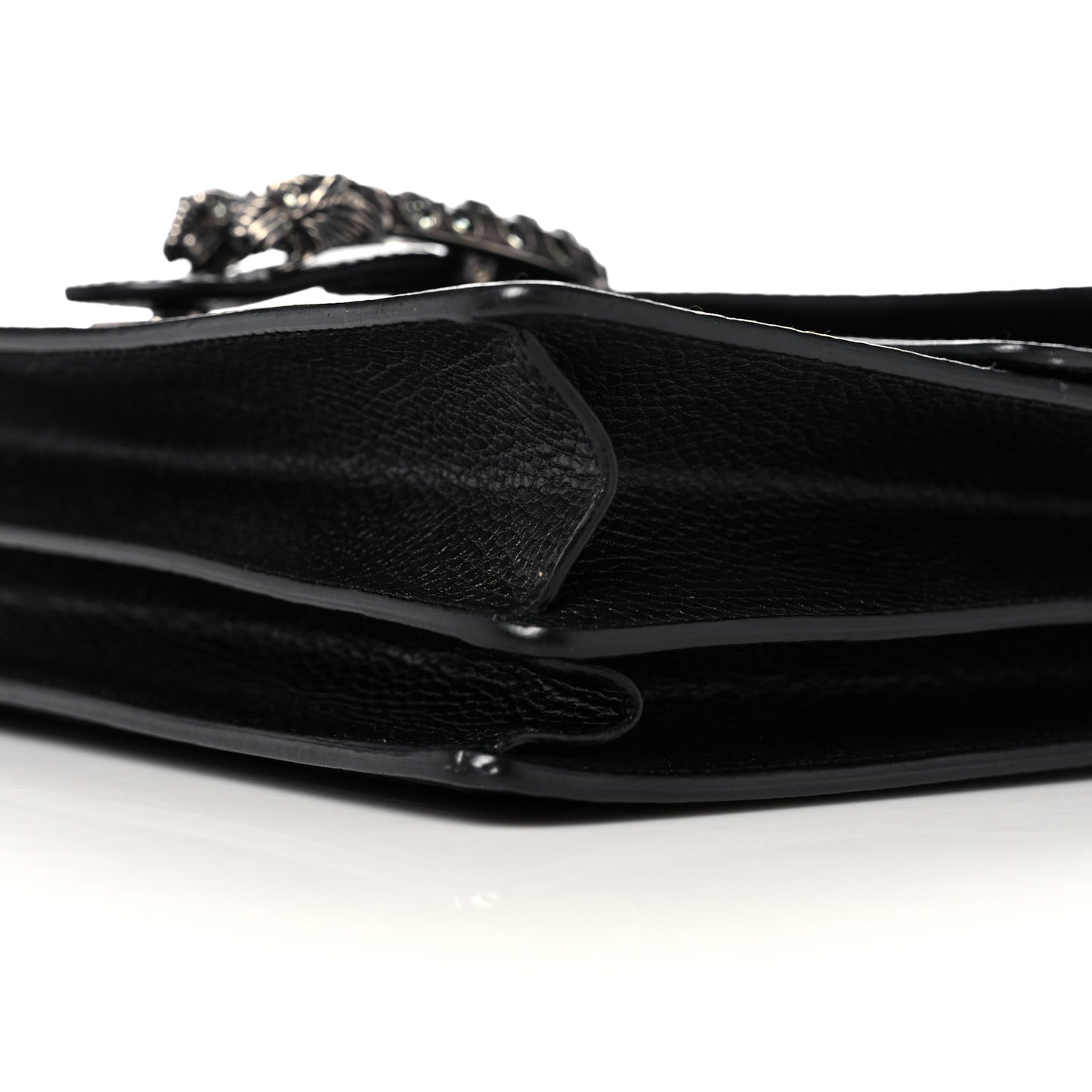 Dollar Calfskin Crystal Medium Dionysus Shoulder Bag Black Black Diamond