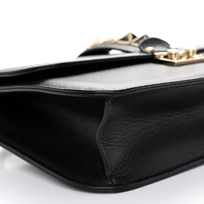 Valentino Garavani Vitello Medium Glam Lock Rockstud Flap Black 8 of 10