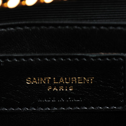 Saint Laurent Grain De Poudre Medium Classic Monogram Satchel Black 7 of 7
