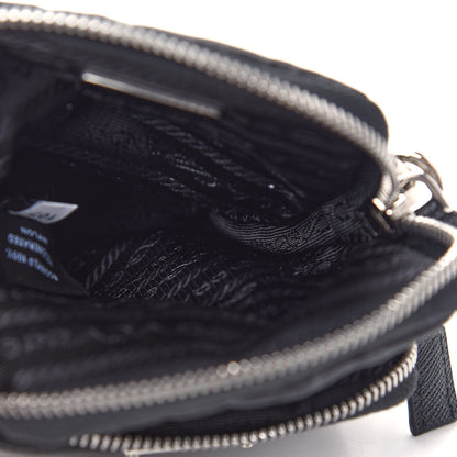 Prada Tessuto Nylon Saffiano Crossbody Pouch Black 6 of 8