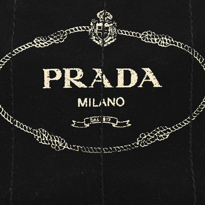 Prada Canapa Small Logo Tote Black Talco 8 of 12