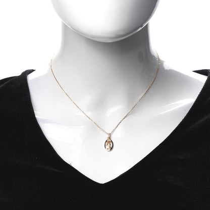 Cartier 18K Pink Gold Diamond Logo Pendant Necklace 2 of 5