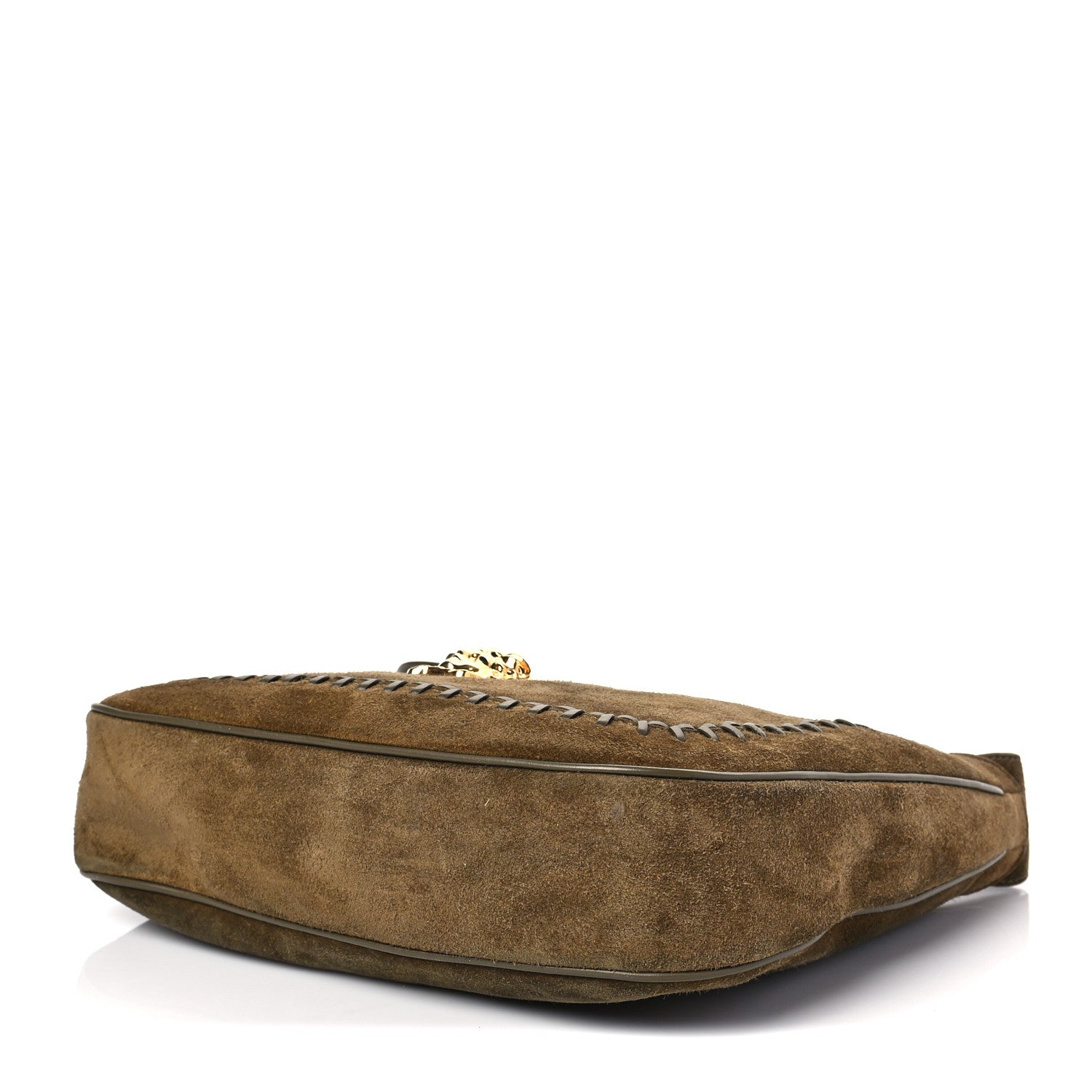 Versace Suede La Medusa Small Shoulder Bag Khaki 7 of 7