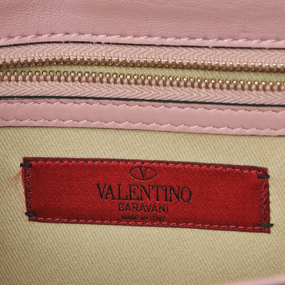 Valentino Garavani Vitello Crystal Embellished Medium Glam Lock Rockstud Flap Pop Gardenia 6 of 10