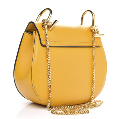 Chloe Suede Smooth Calfskin Mini Drew Shoulder Bag Mustard 3 of 8