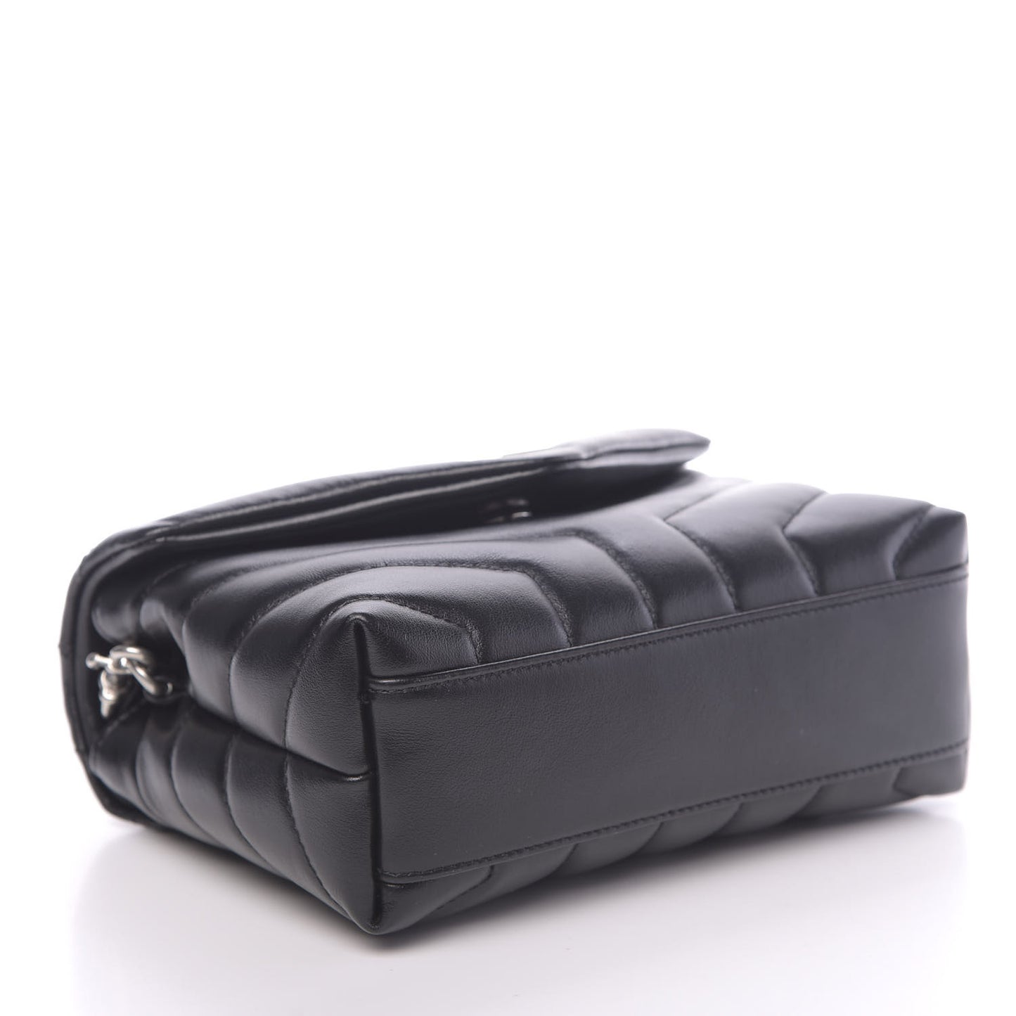 Calfskin Y Quilted Monogram Toy Loulou Crossbody Bag Black