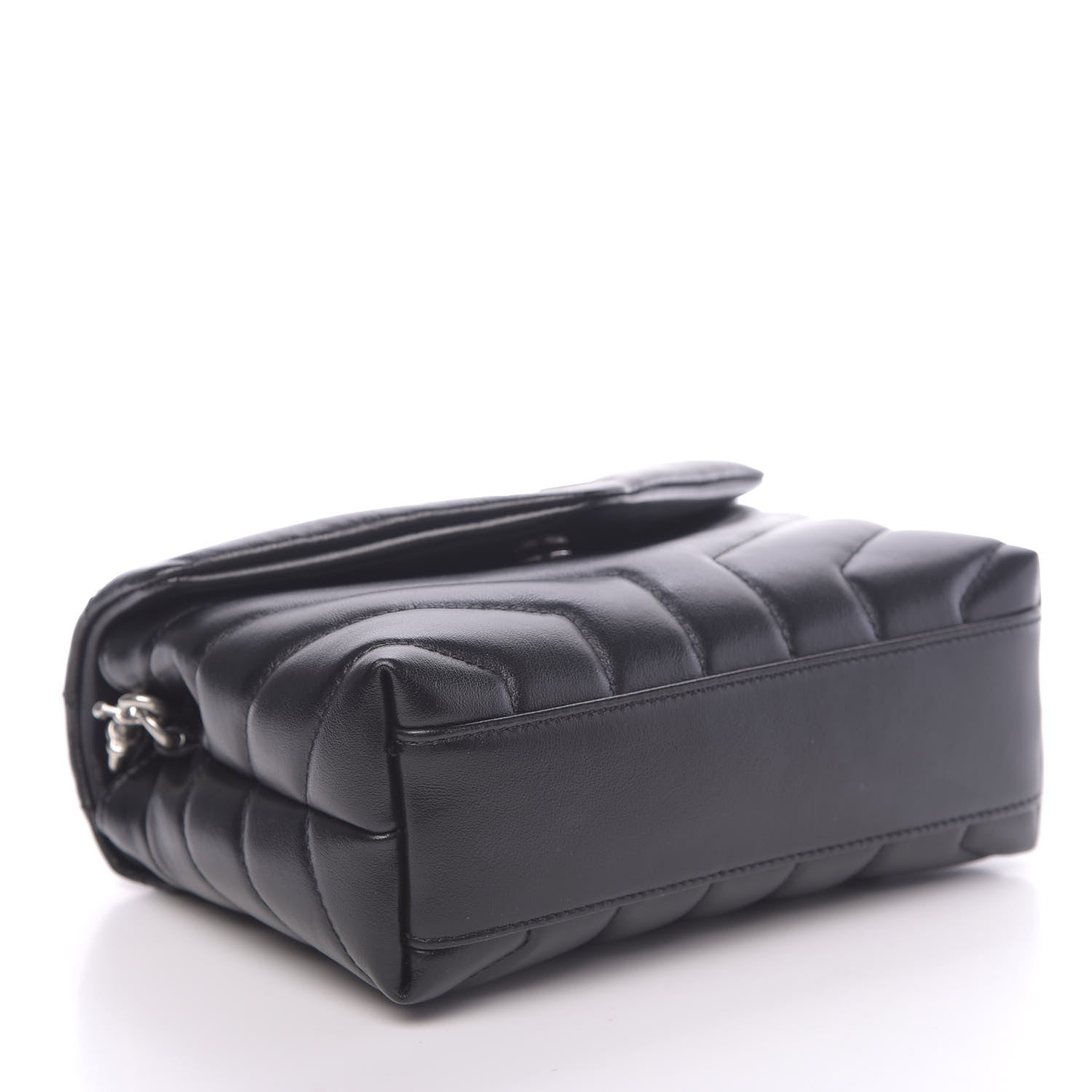 Saint Laurent Calfskin Y Quilted Monogram Toy Loulou Crossbody Bag Black 4 of 10