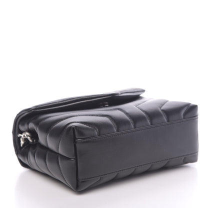 Saint Laurent Calfskin Y Quilted Monogram Toy Loulou Crossbody Bag Black 4 of 10