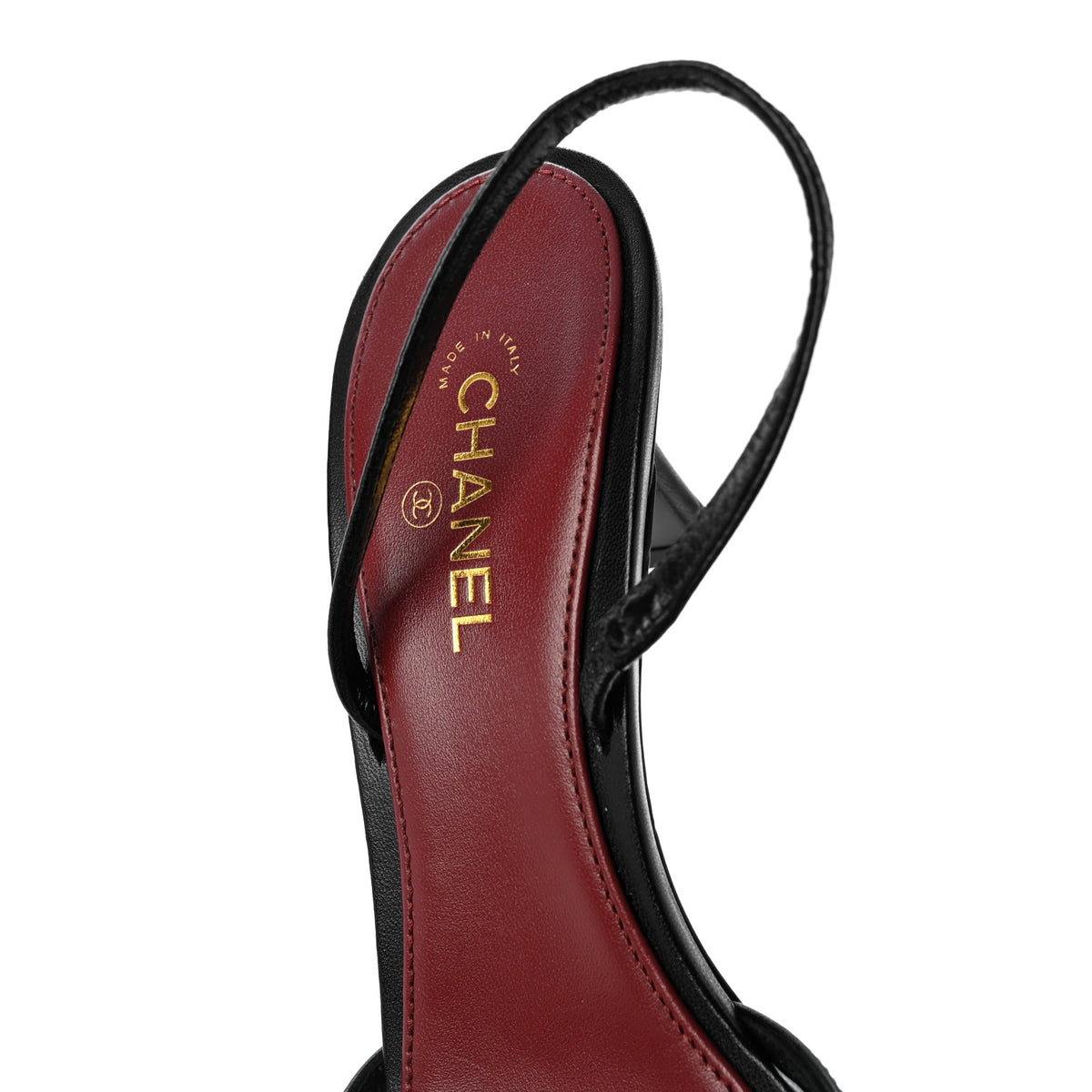 Chanel Goatskin CC Sandals 36.5 Black 8 of 8