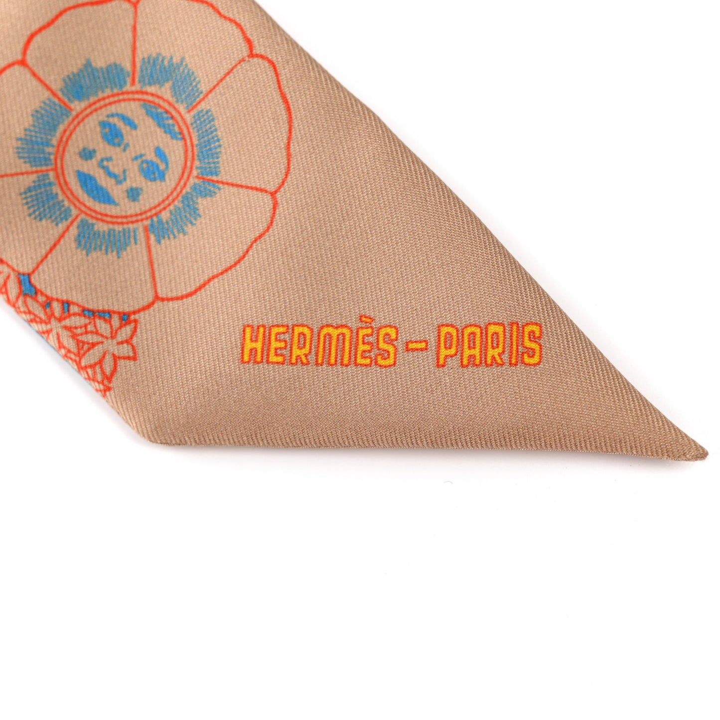 Silk Dress Code Twilly Camel Vert Bleu