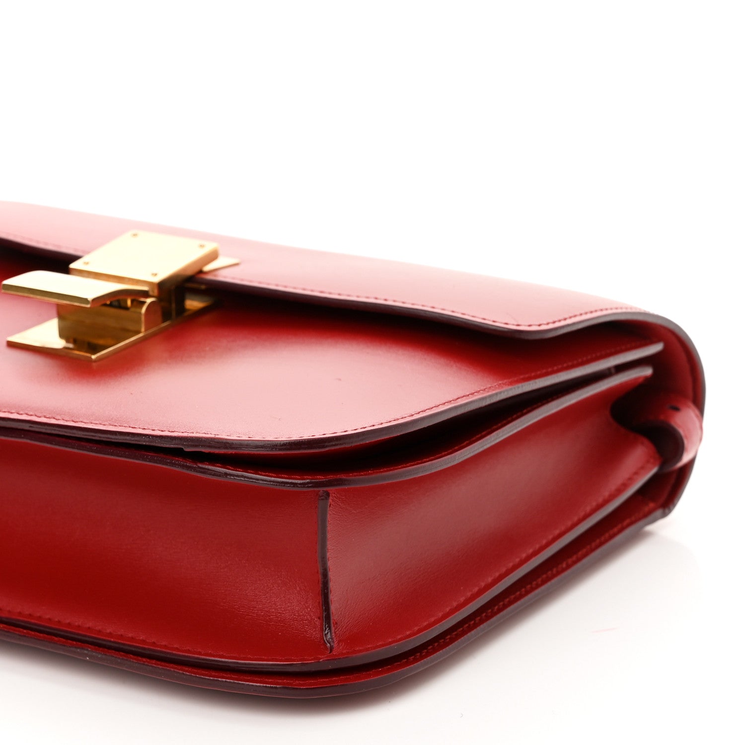 Celine Box Calfskin Medium Classic Box Flap Bag Red 10 of 10