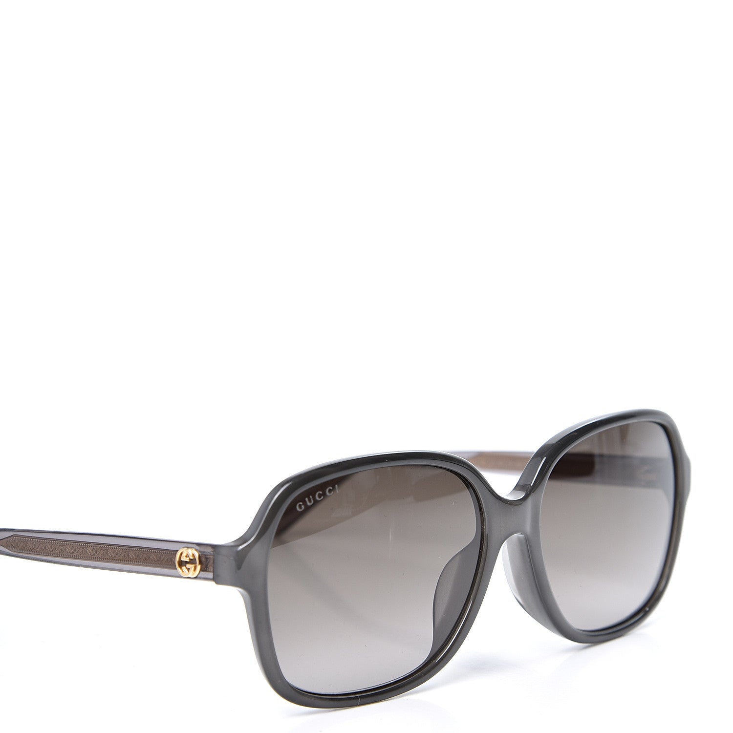 Gucci Acetate Square Frame Sunglasses GG 3834/F/S Grey Pearl 7 of 8