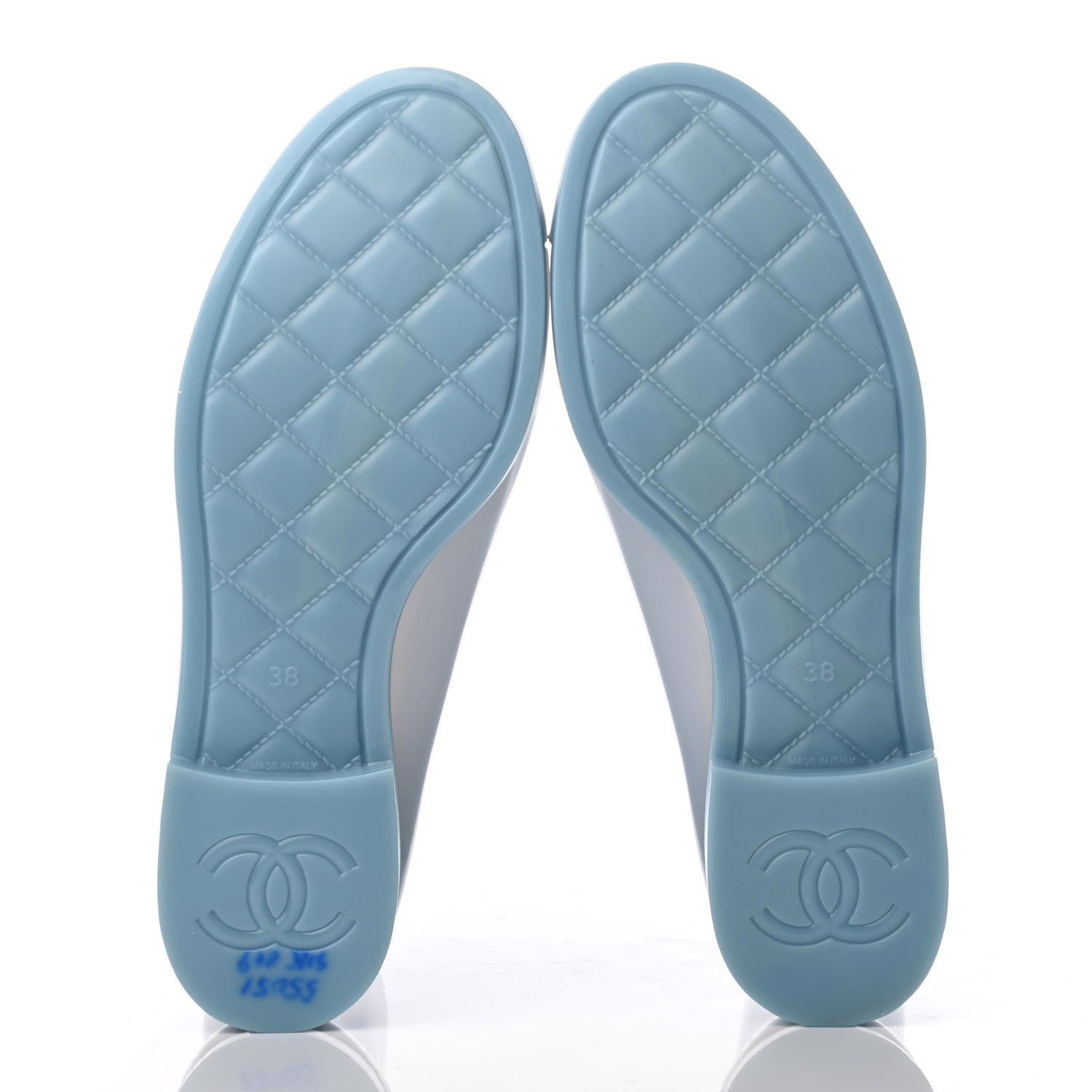 Chanel Rubber Rain Boots 38 Light Blue 9 of 18