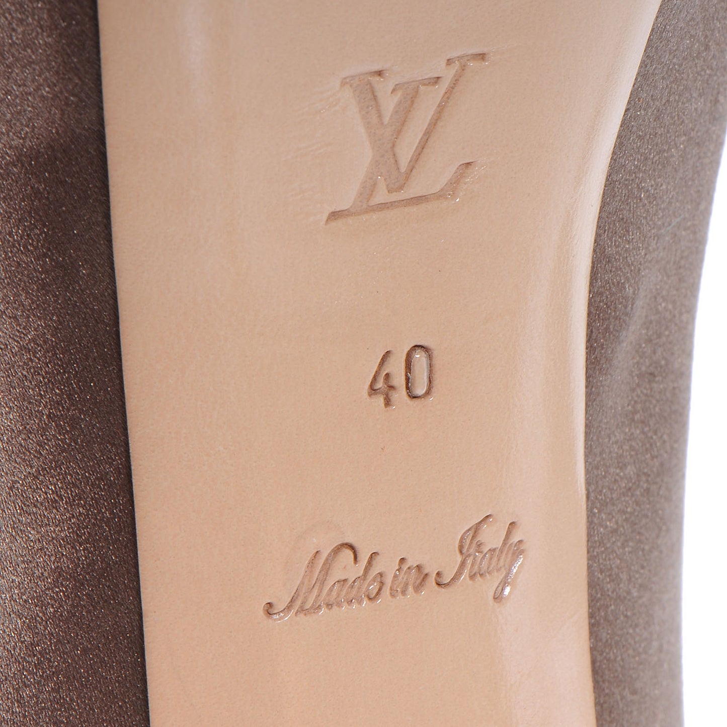 Satin Athen Peep Toe Pumps 40 Brown