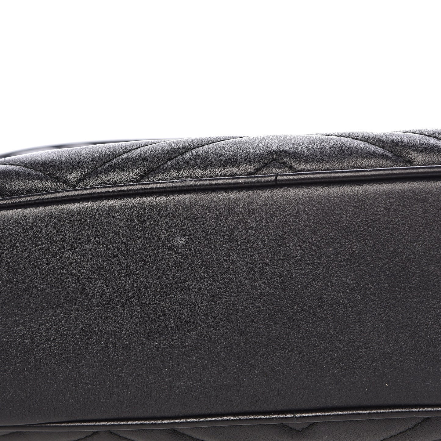 Calfskin Matelasse Small GG Marmont Chain Shoulder Bag Black