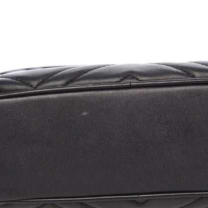 Gucci Calfskin Matelasse Small GG Marmont Chain Shoulder Bag Black 11 of 14