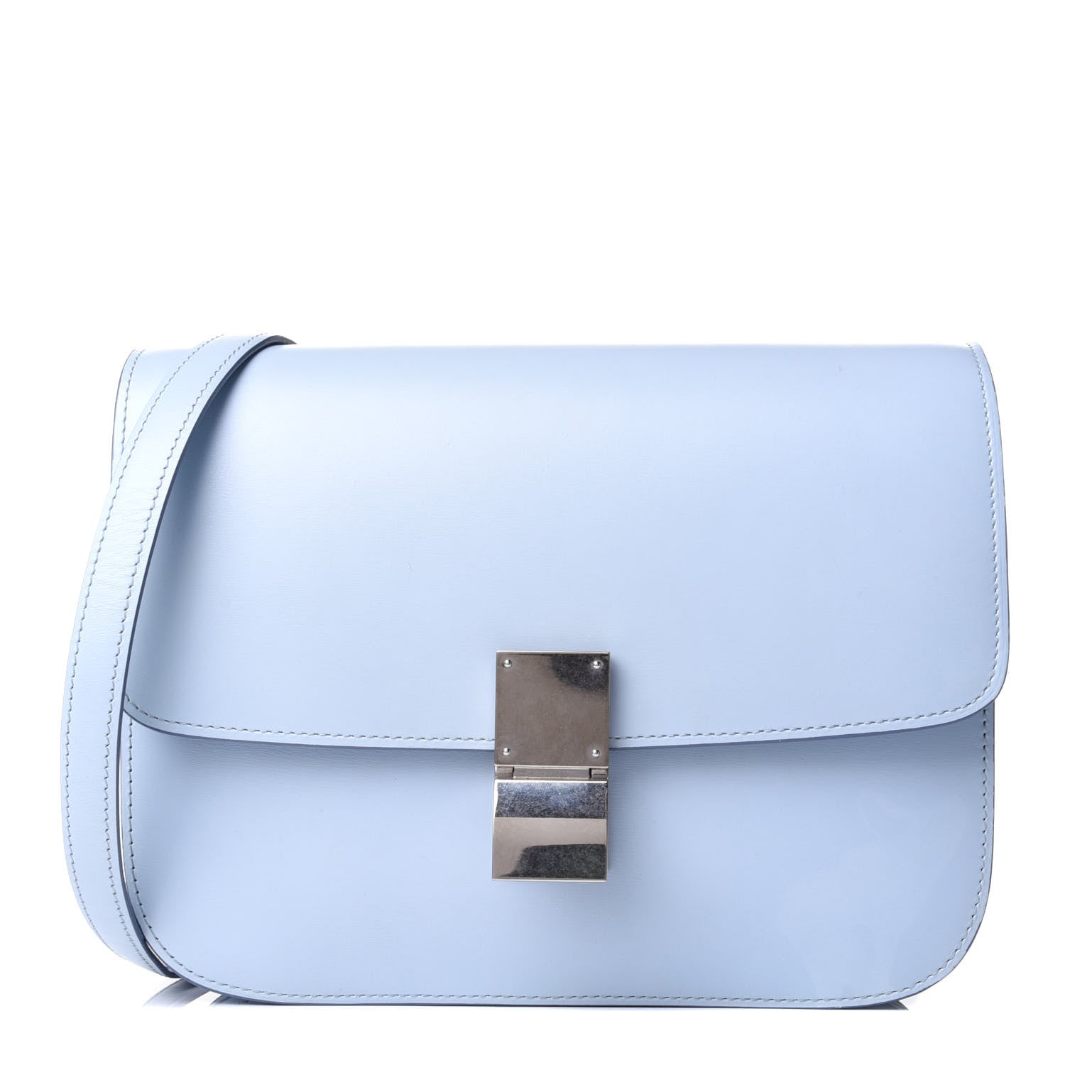 Celine Box Calfskin Medium Classic Box Flap Bag Pale Blue 1 of 5