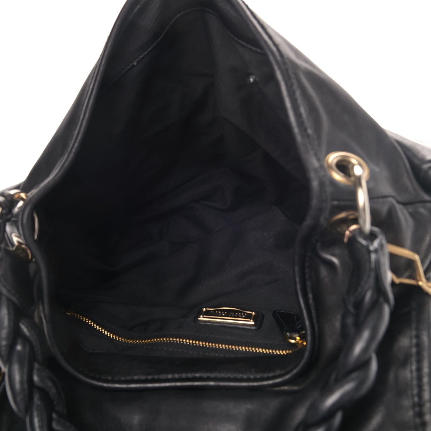 Miu Miu Nappa Matelasse Coffer Hobo Black 4 of 6
