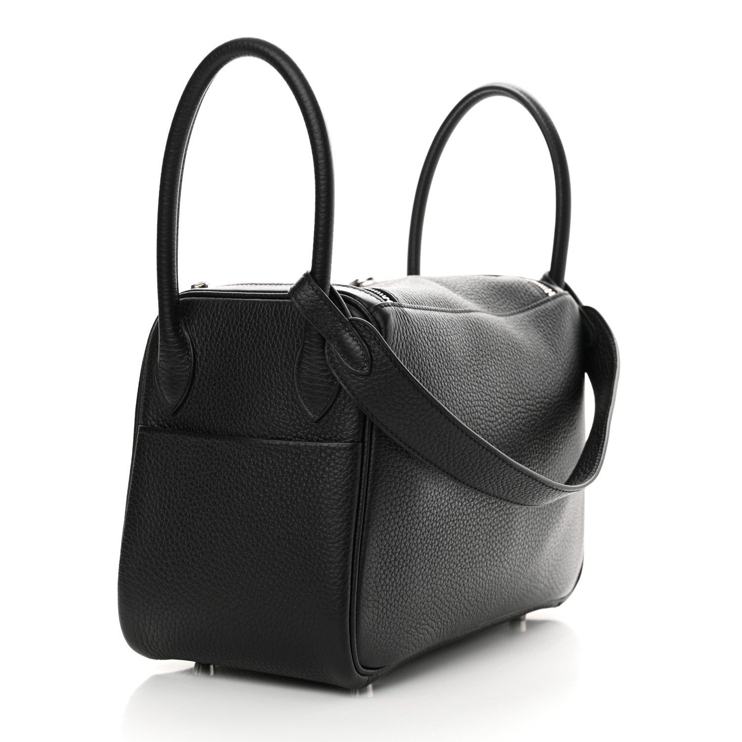 Hermes Taurillon Clemence Lindy 26 Black 3 of 12