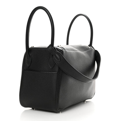 Hermes Taurillon Clemence Lindy 26 Black 3 of 12