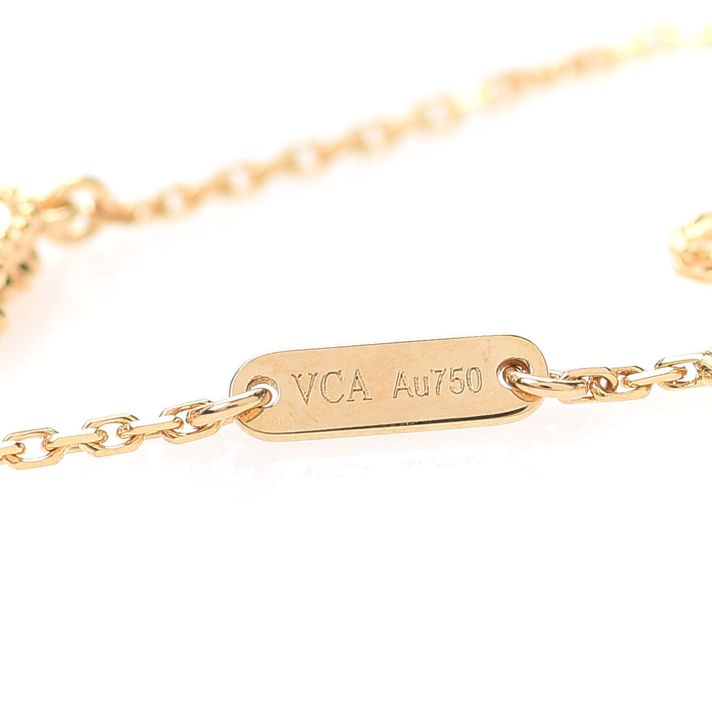 18K Yellow Gold Mother of Pearl Sweet Alhambra Bracelet