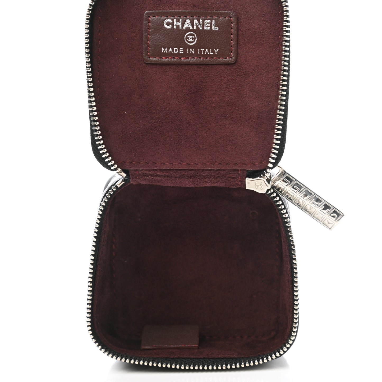 Lambskin Quilted Jewelry Travel Case Black