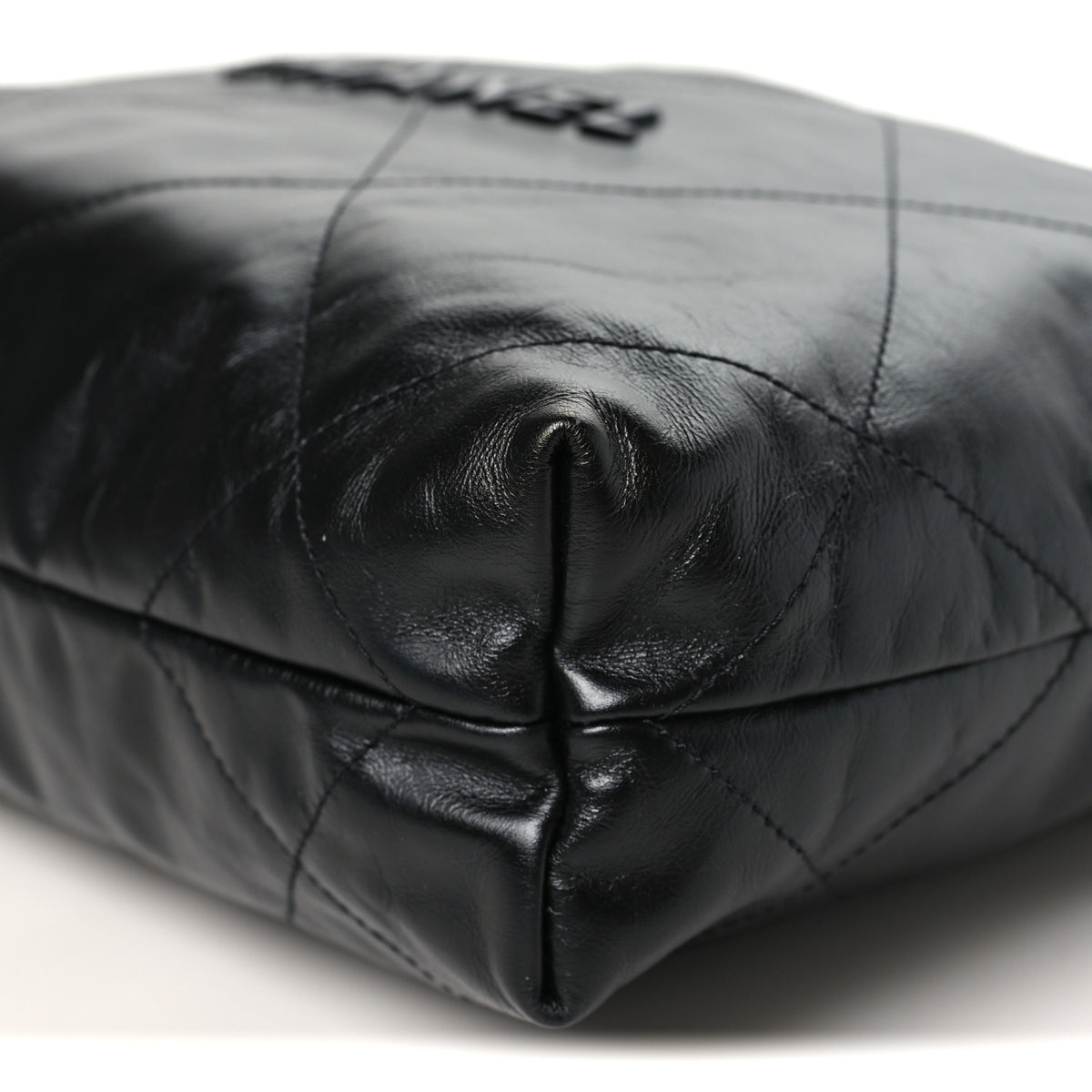 Chanel Shiny Calfskin Quilted Small Chanel 22 So Black 10 of 10