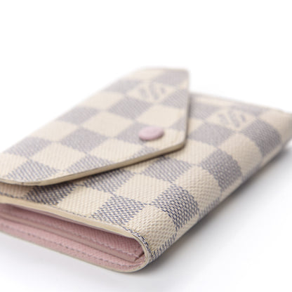 Louis Vuitton Damier Azur Victorine Wallet Rose Ballerine 6 of 12