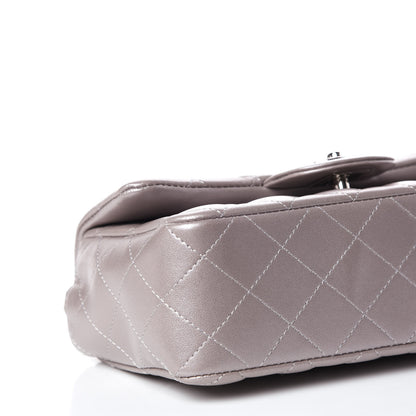Chanel Metallic Lambskin Quilted Mini Rectangular Flap Light Silver 8 of 10