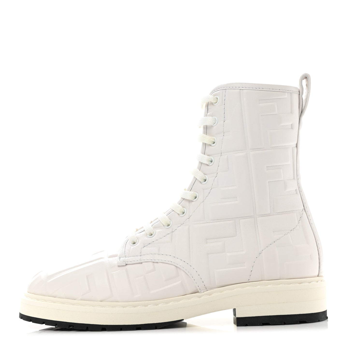Nappa FF Embossed Womens Biker Boots 36 Snow