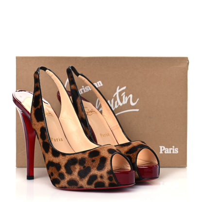 Christian Louboutin Calf Hair Leopard Very Prive 120 Pumps 38 9 of 9