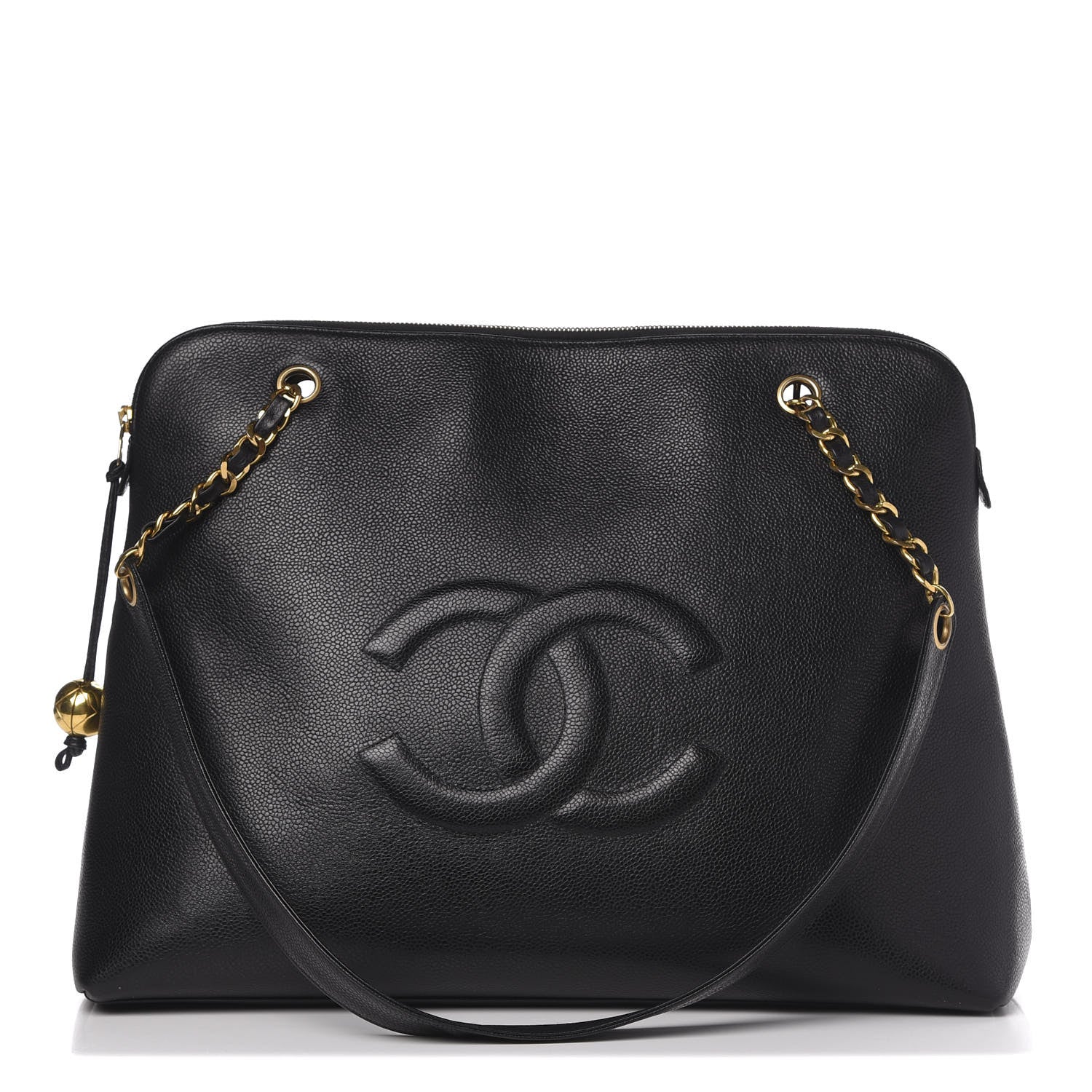 Chanel Caviar Large CC Shoulder Bag Black 1 of 10