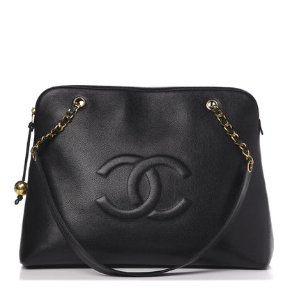 Chanel Caviar Large CC Shoulder Bag Black 1 of 10