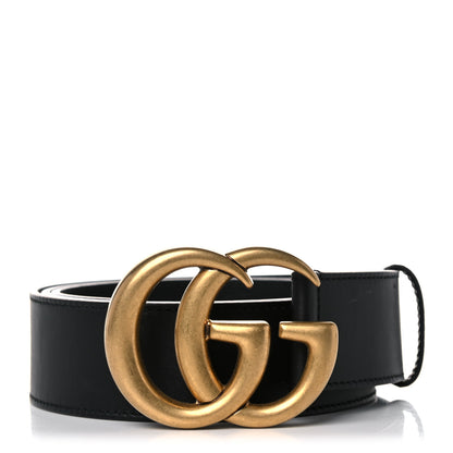 Gucci Calfskin Double G 40mm Belt 95 38 Black 1 of 9