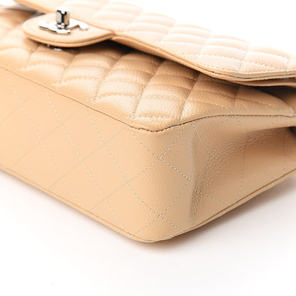 Chanel Caviar Quilted Medium Double Flap Beige Clair 9 of 10