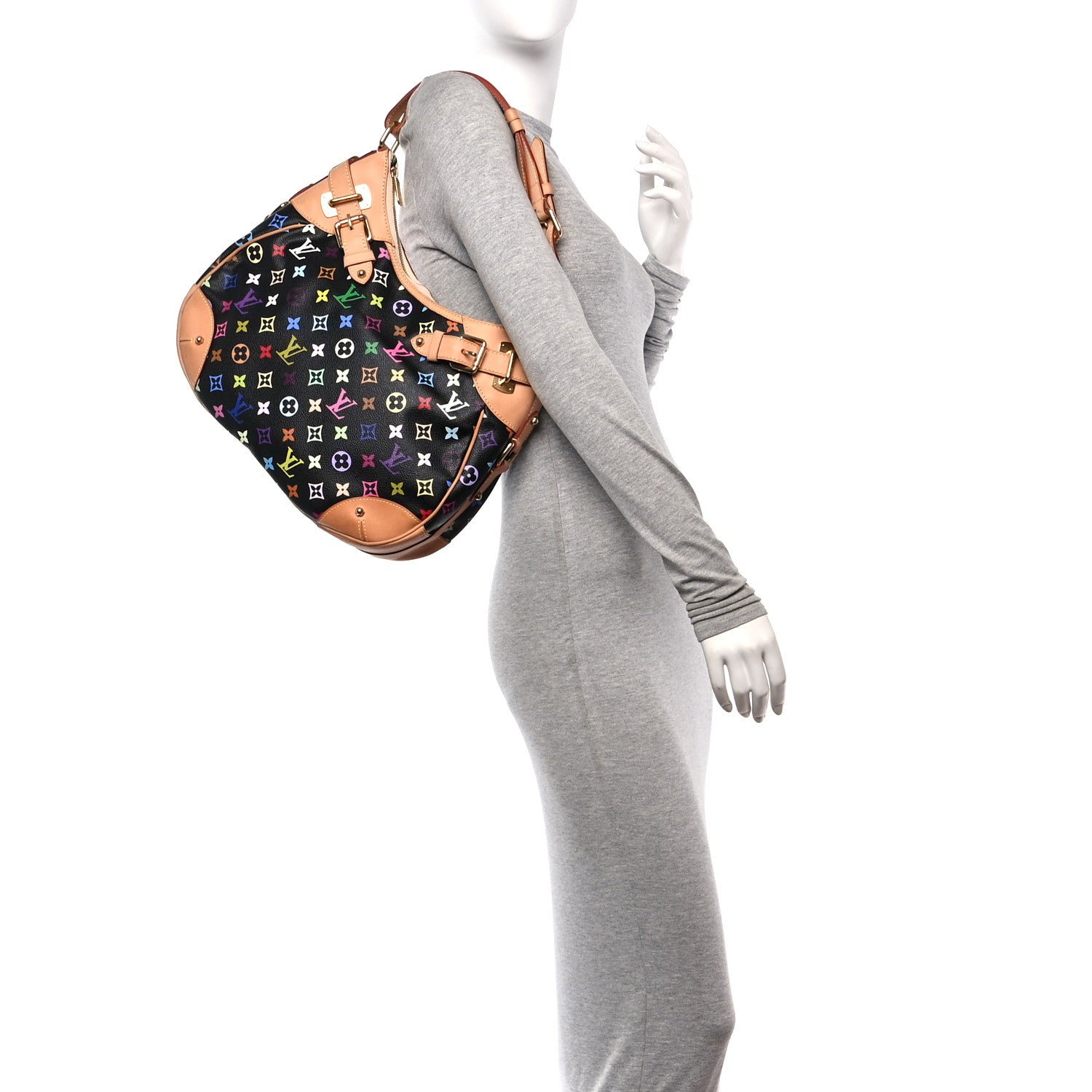 Louis Vuitton Monogram Multicolor Greta Black 2 of 12